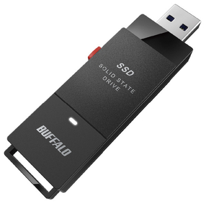 バッファロー USB3．2(Gen1) ポータブルSSD スティック型(1TB) ブラック SSD-PUT1.0U3-BKC-イメージ1