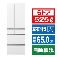 パナソニック 525L 6ドア冷蔵庫 セラミックオフホワイト NR-F53HV1-W
