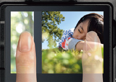 指先を左右にスライドするだけで前後の画像を次々表示。
