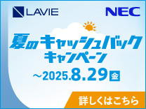 NEC 夏のキャッシュバックキャンペーン《2025/8/29まで》