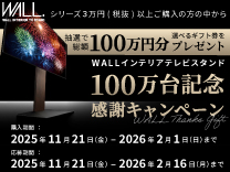 ナカムラ WALL INTERIOR TVSTAND 100万台記念 感謝キャンペーン《2026/2/1まで》