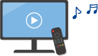 チューナーレステレビのイメージイラスト