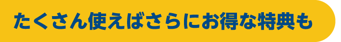 たくさん使えばさらにお得な特典も