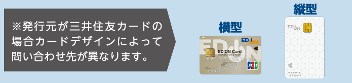 ※発行元が三井住友カードの場合カードデザインによって問い合わせ先が異なります。