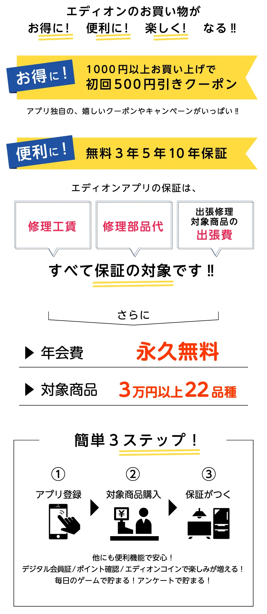 エディオンのお買い物がお得に！便利に！楽しく！なる