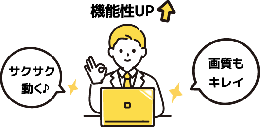 サクサク動く、画質もきれい!