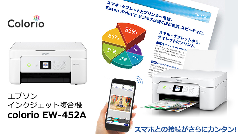 EPSON(エプソン) EW-452A インクジェット複合機 プリンター