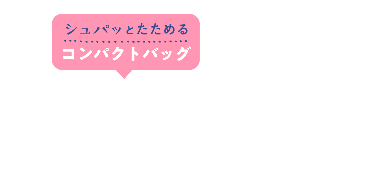 シュパッとたためるコンパクトバッグ