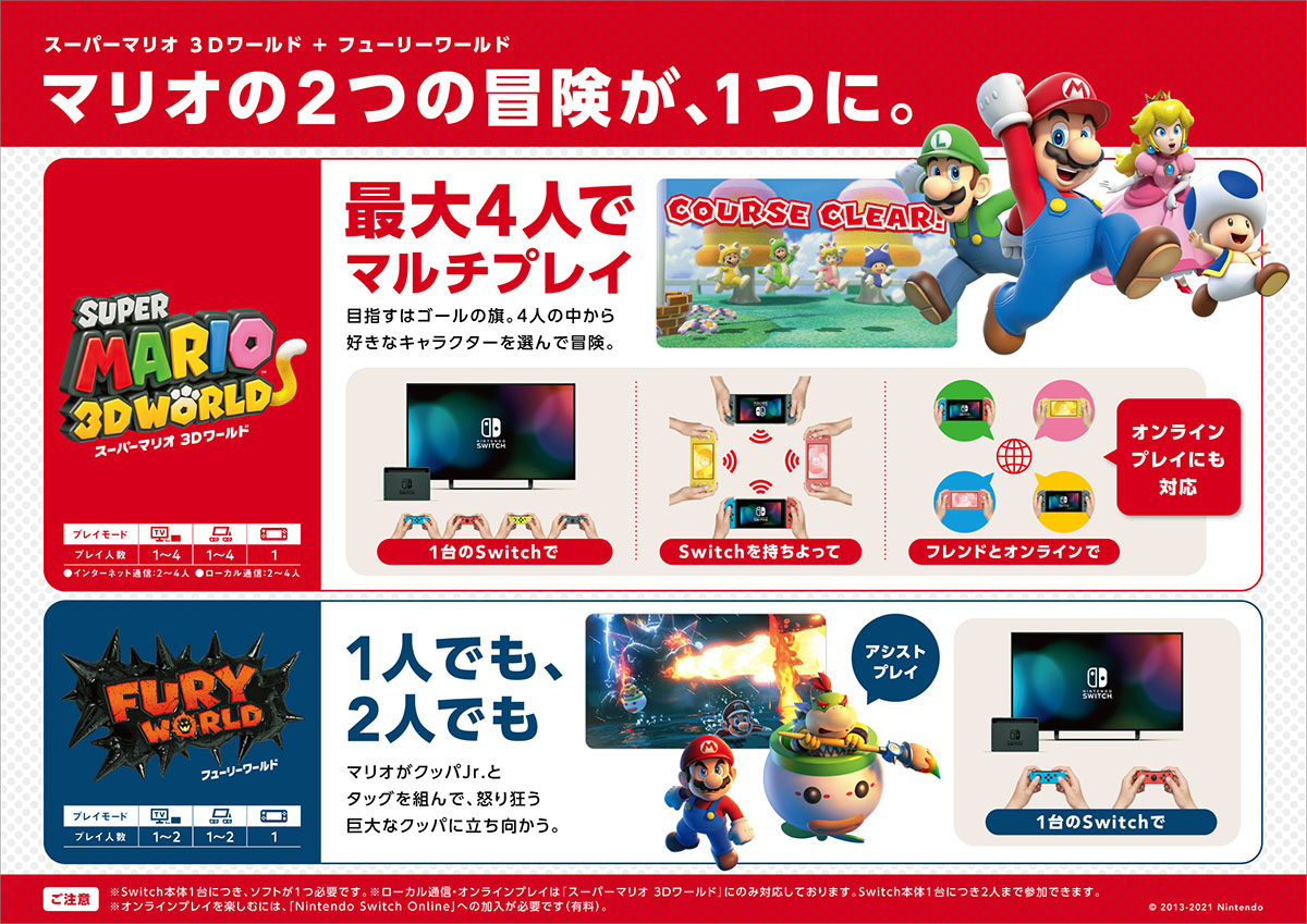 3台 ●マリオカート8 ●スーパーマリオ 3Dワールド ●マリオパーティ