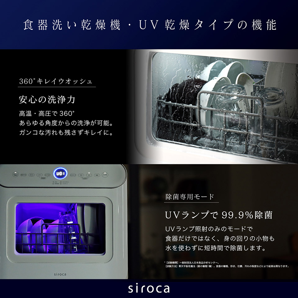 食器洗い乾燥機・UV乾燥タイプの機能 360°キレイウォッシュ 除菌専用モード