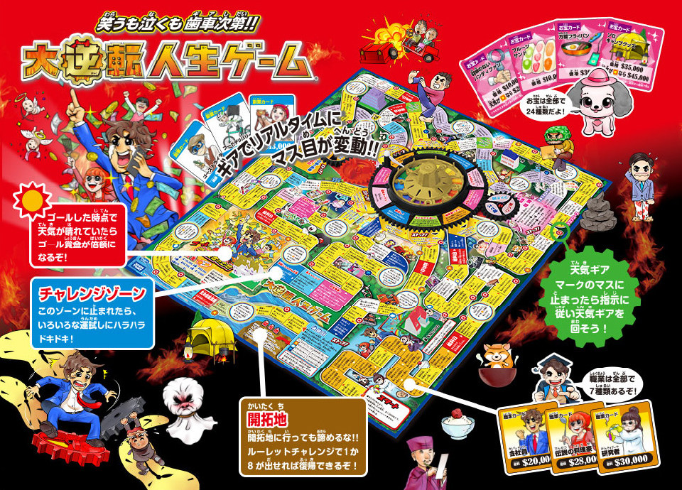 エディオンネットショップ｜タカラトミー ﾀﾞｲｷﾞﾔｸﾃﾝｼﾞﾝｾｲｹﾞ-ﾑ 大逆転人生ゲーム