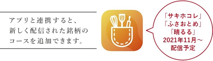 アプリと連携すると、新しく追加された銘柄のコースを追加できます