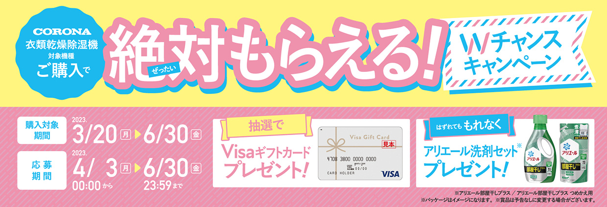 絶対もらえる！Wチャンスキャンペーン