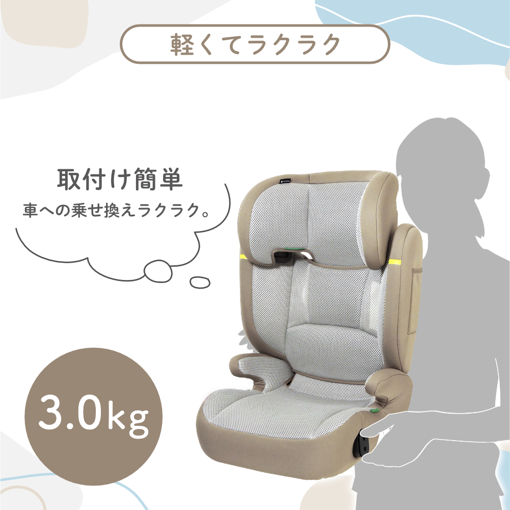 軽くてラクラク 取付け簡単 車への乗せ換えラクラク。3.0kg