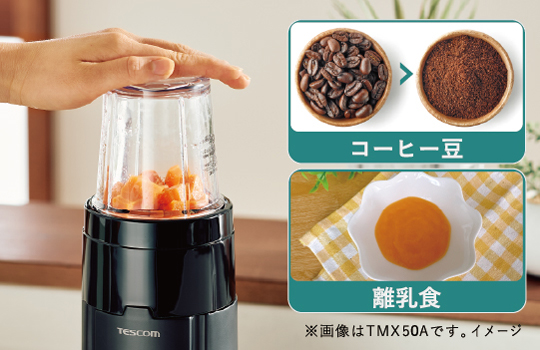 ウェット＆ドライ対応のミル