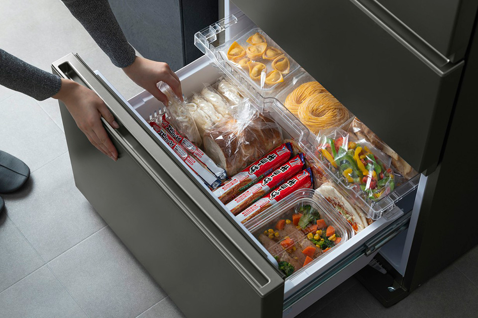 アイリスオーヤマ IRSN-FX43A-H 428L 5ドア冷蔵庫 ノーブルグレー