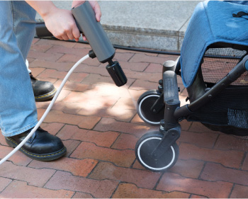 押し車のタイヤ部分に使用している