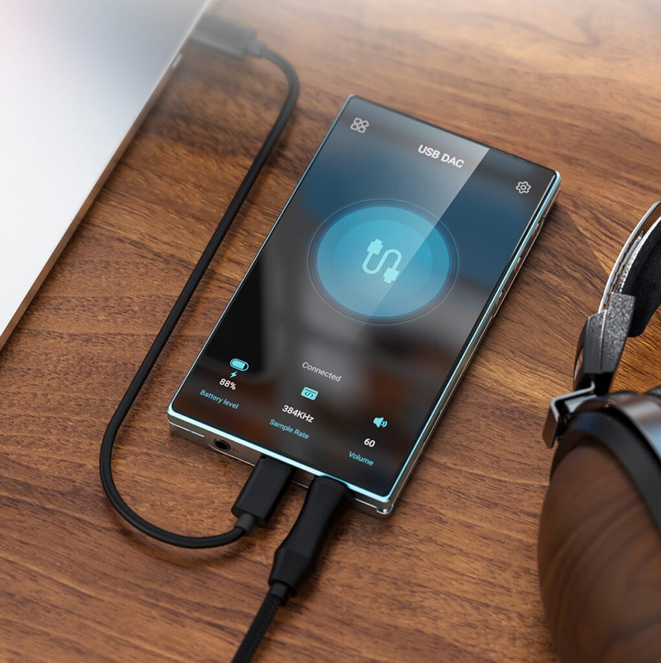 高性能USB DAC機能を搭載。384kHz/32bitのまでの再生を実現