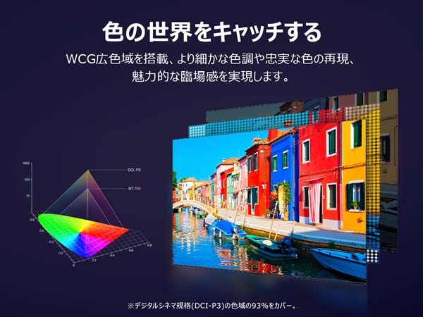 WCG 広色域のイメージ