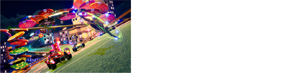 ソニックレーシングワ40ールド それは、無限の世界が交差する次元を超えたレースバトル。ソニックの躍動する世界と数々の作品が、トラベルリングによって繋がり、生まれたマルチバース。そこには、新たな冒険、予測不能のレース、そして熱狂的な競争が待ち受ける。