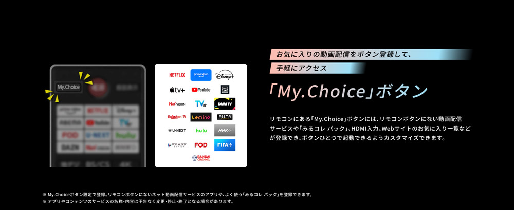 「My.Choice」ボタン