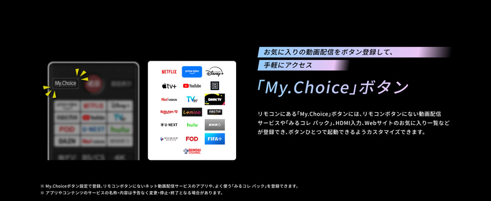 「My.Choice」ボタン
