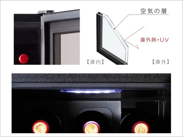ペアガラスドア・LED庫内灯のイメージ画像