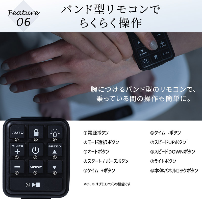バンド型リモコンでらくらく操作