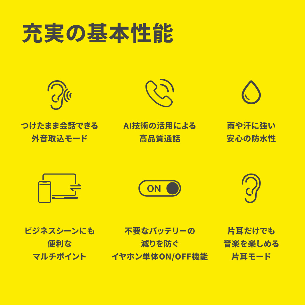 充実の基本性能