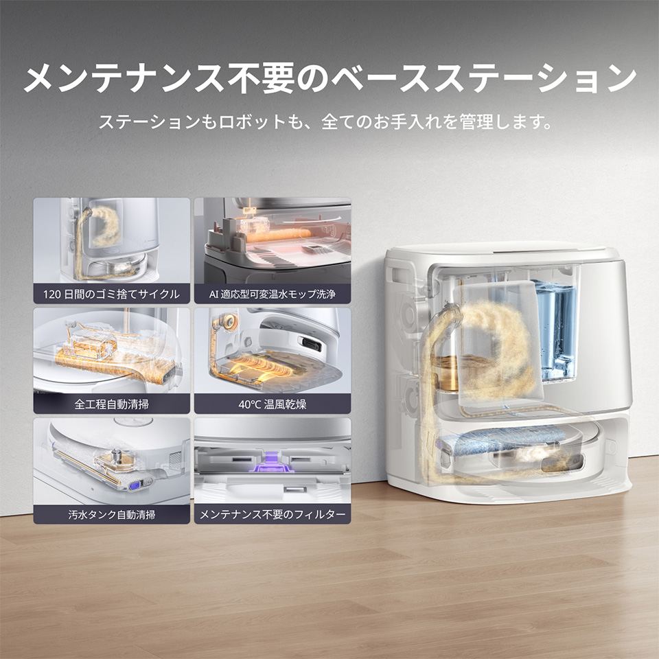 メンテナンス不要のベースステーション