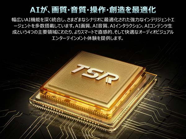 AIが、画質・音質・操作・創造を最適化