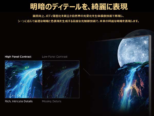 明暗のディテールを、綺麗に表現