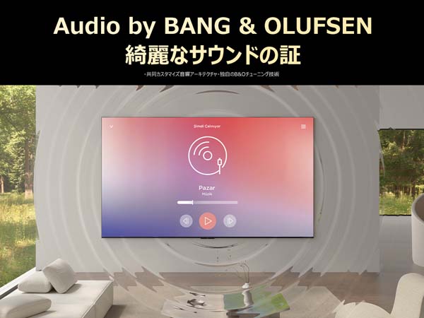 Audio by BANG & OLUFSEN 綺麗なサウンドの証