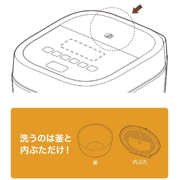 アイリスオーヤマ SHK-ED50E3-W IH炊飯ジャー(5．5合炊き) e angle