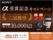 ソニー α受賞記念キャンペーン 8月3日まで