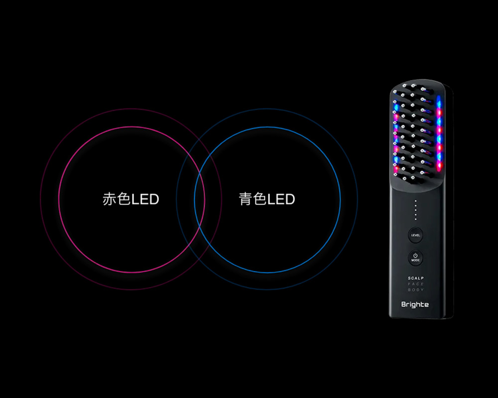 赤青LED16個の二列LEDが赤と青の光を同時に放射