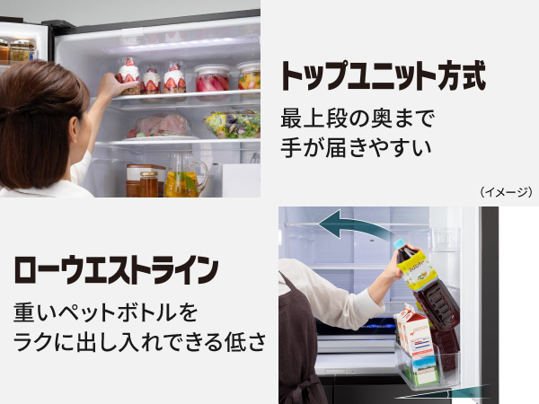 パナソニック NR-F60WX3-H 【フレンチドア】601L 6ドア冷凍冷蔵庫