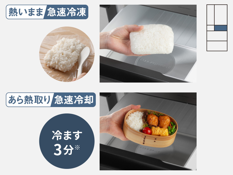 熱いまま急速冷凍
