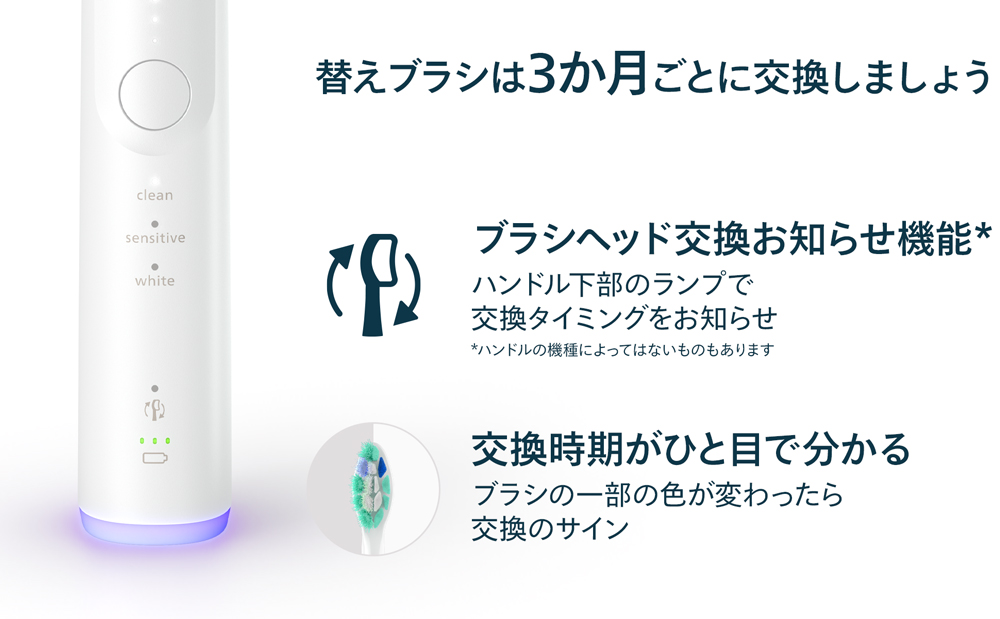 替えブラシは3か月ごとに交換しましょう