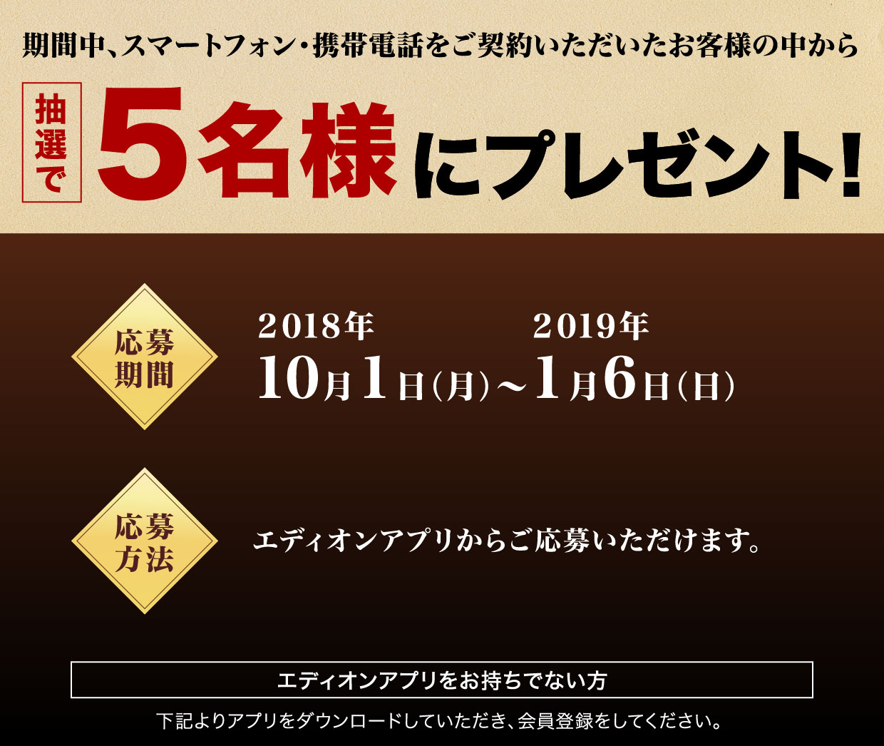 抽選で5名様にプレゼント！