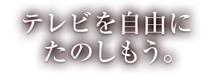 テレビを自由にたのしもう。