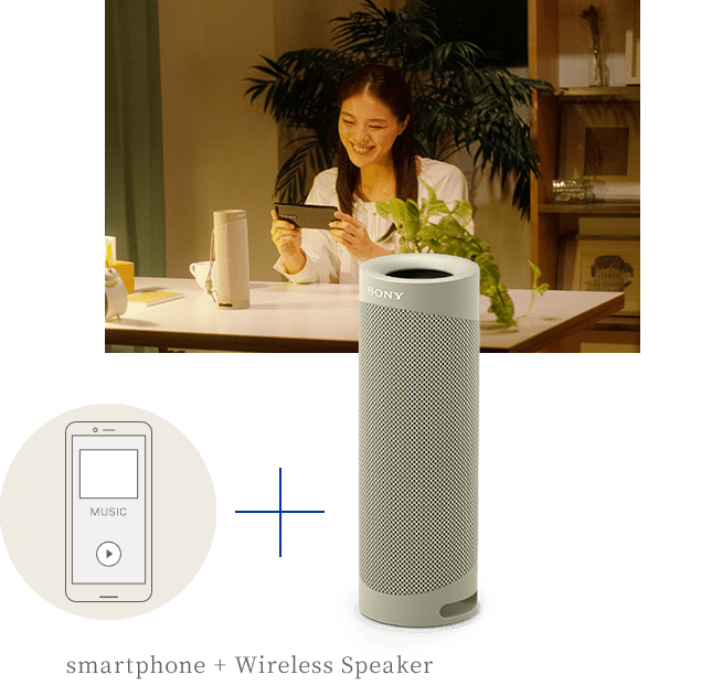 smartphone + Wireless Speaker：SRS-XB23