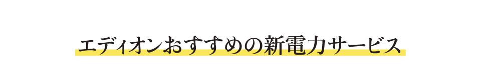 エディオンおすすめの新電力サービス