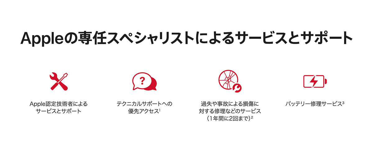 Appleの専任スペシャリストによるサービスとサポート