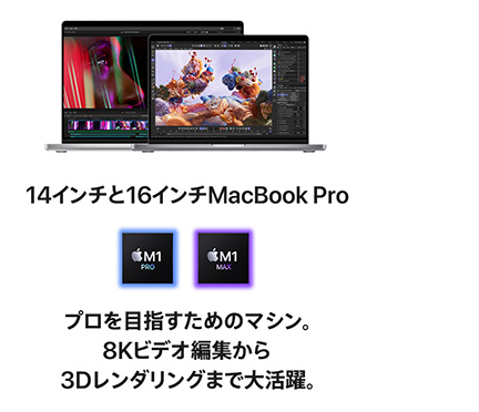 14インチと16インチMacBook Pro