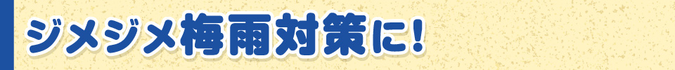 ジメジメ梅雨対策に！