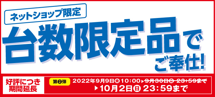 ネットショップ限定　台数限定品でご奉仕！