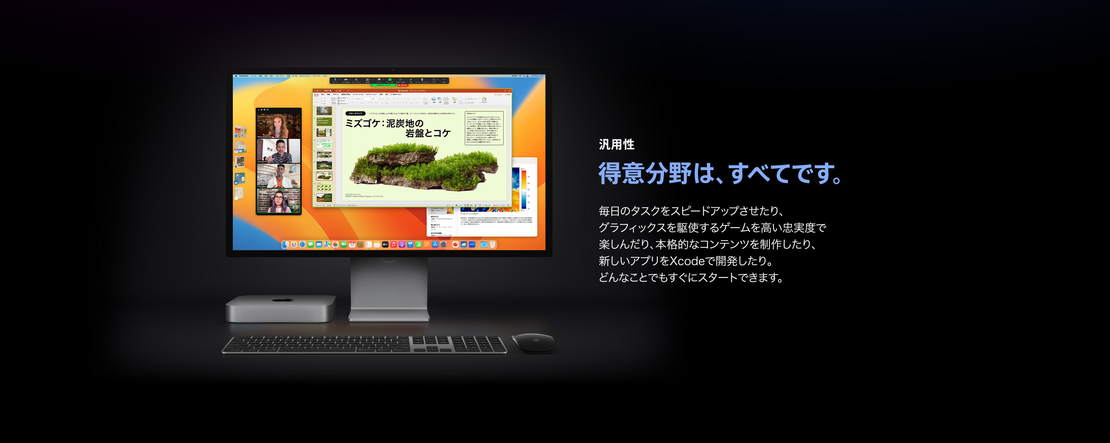 Mac mini 得意分野は、すべてです。