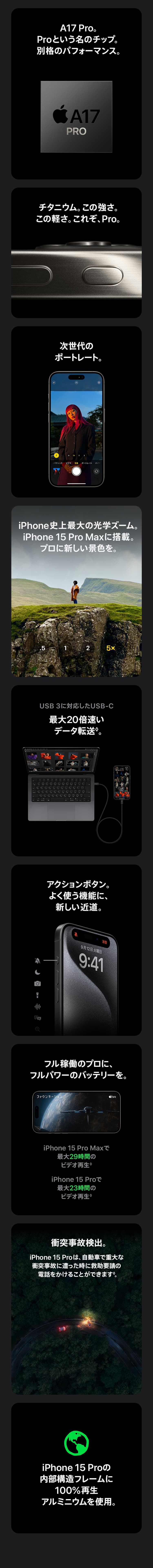 チタニウム。この強さ。この軽さ。これぞ、Pro。