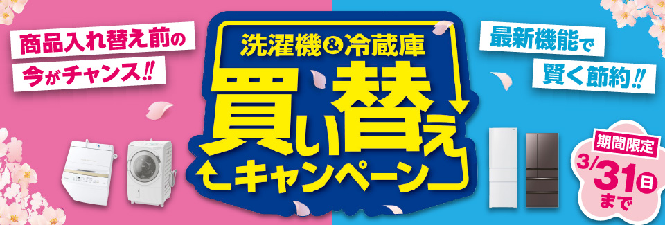 2024年3月洗濯機・冷蔵庫買い替えキャンペーン|家電と暮らしのEDION 